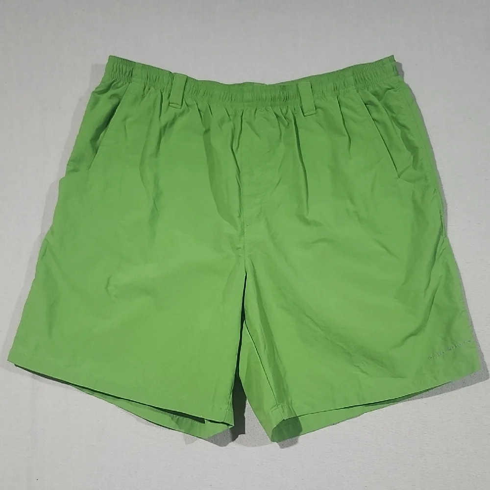Colombia PFG‎ Performance Fishing Gear Green Elastic Drawstring Men's Shorts XL